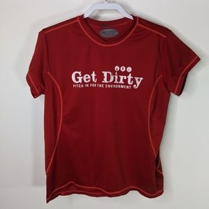 Get Dirty Performance T-shirt REI Environmental Volunteer Unisex L
